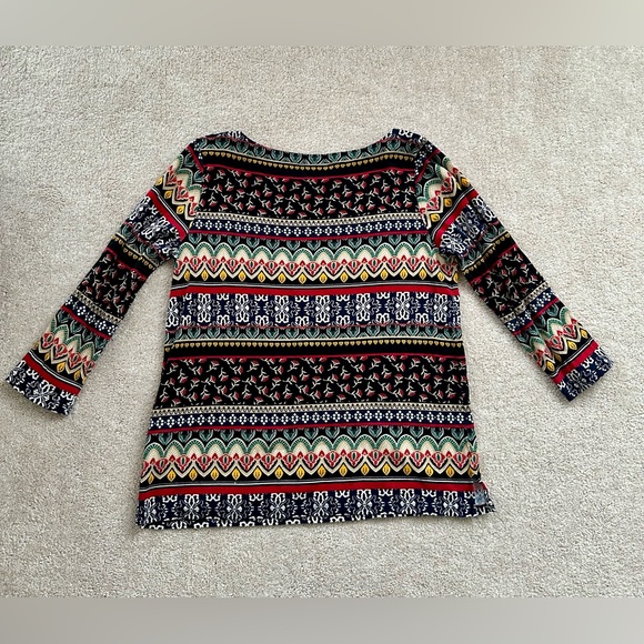 Rafaella Three Quarter Sleeve Top - Medium - Picture 6 of 8